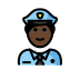 police officer, dark skin tone